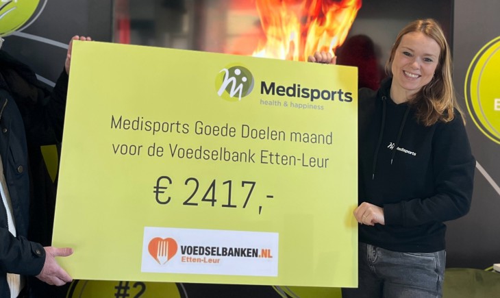 Medisports Etten-Leur haalt € 2417 euro op voor Voedselbank Etten-Leur!