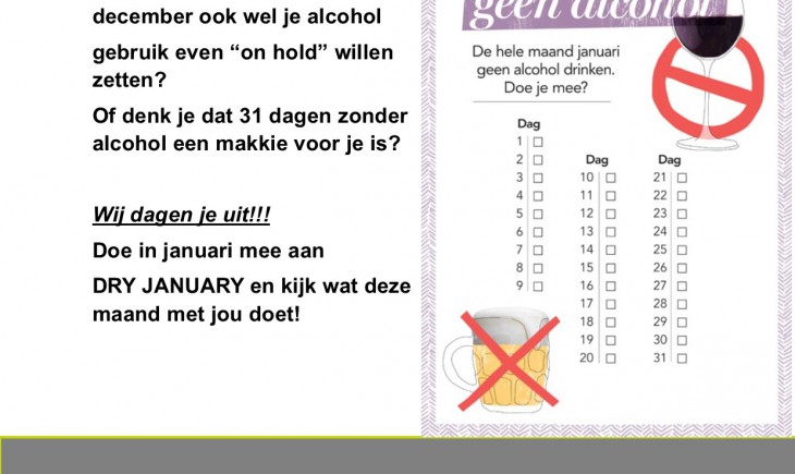 Doe jij mee met dry januari? Doe jij mee met dry januari?