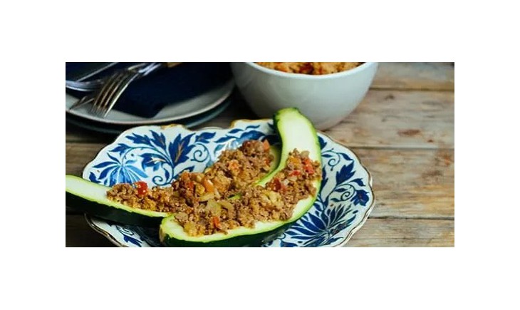 Gevulde courgette met gehakt & couscous